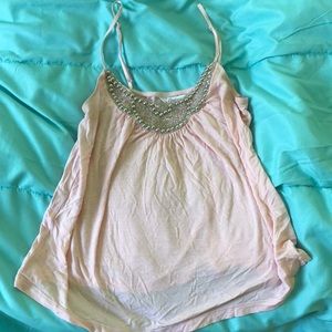 Candies light pink sparkle tank